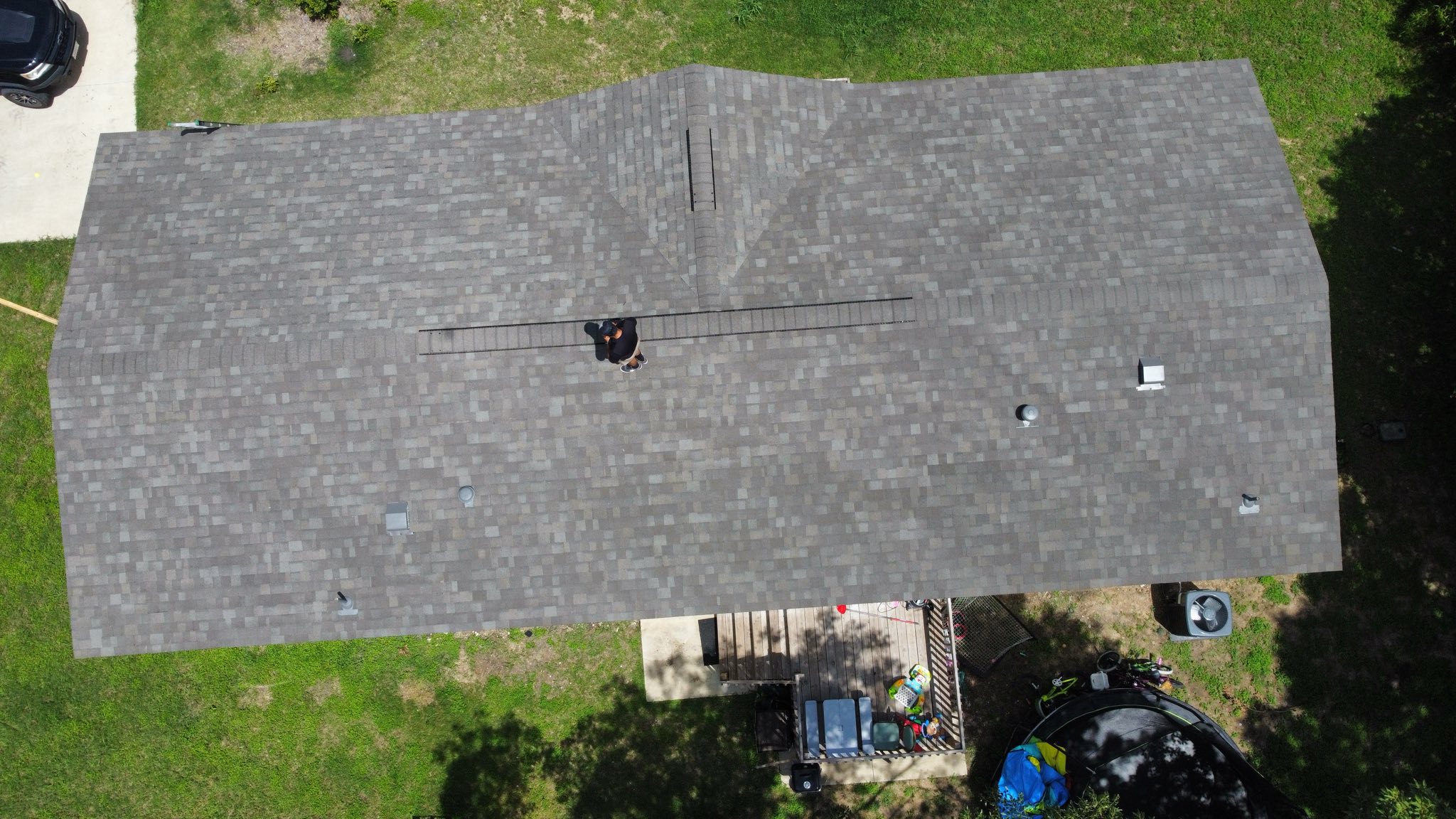 Roofing work in progress